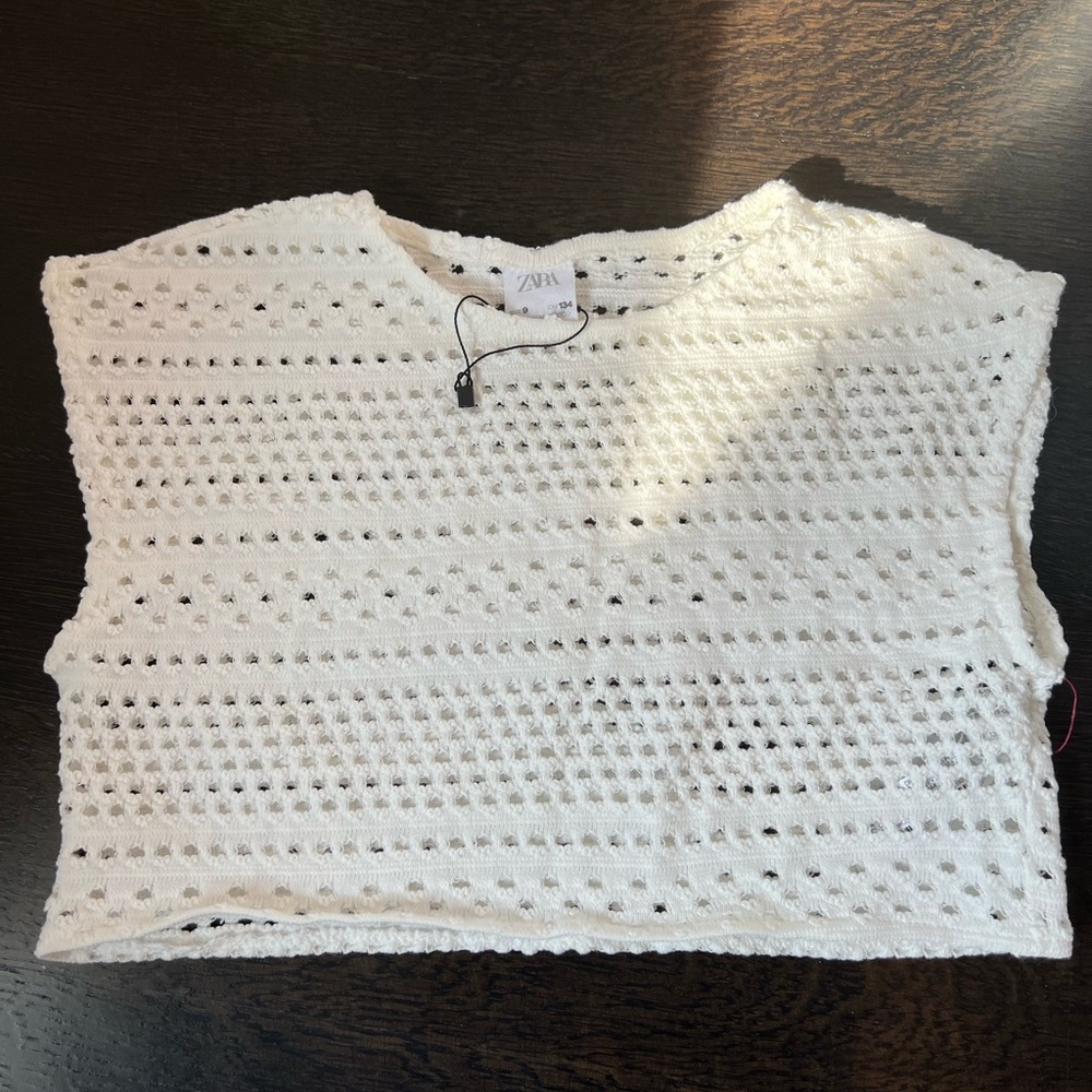 Zara top cropped nwt